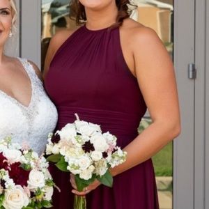 Bill Levkoff Bridesmaid Dress 7044 14 Wine